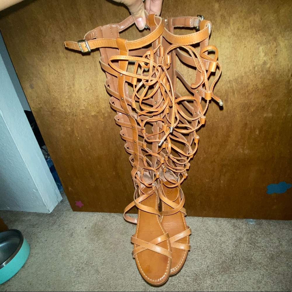 Gladiator lace up sandals